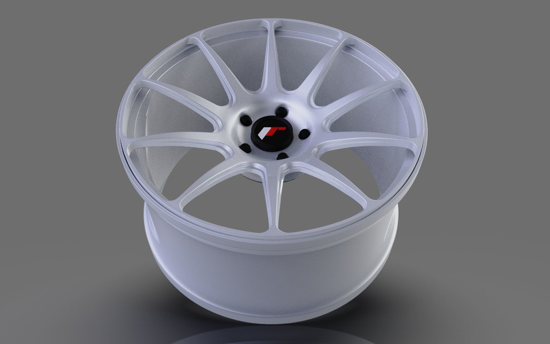 Japan Racing JR11 wheel silver 3D model 3D print model_5