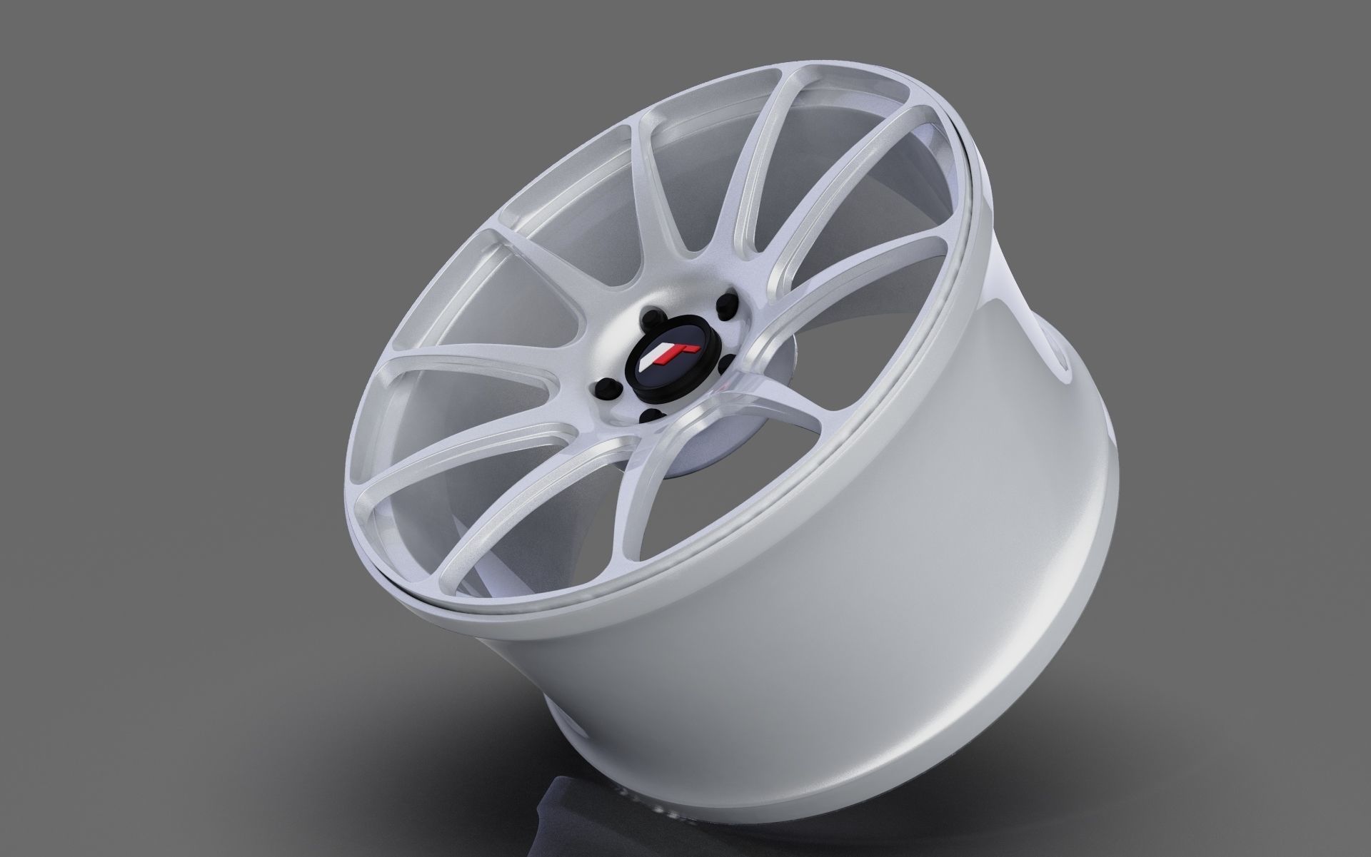 Japan Racing JR11 wheel silver 3D model 3D print model_3