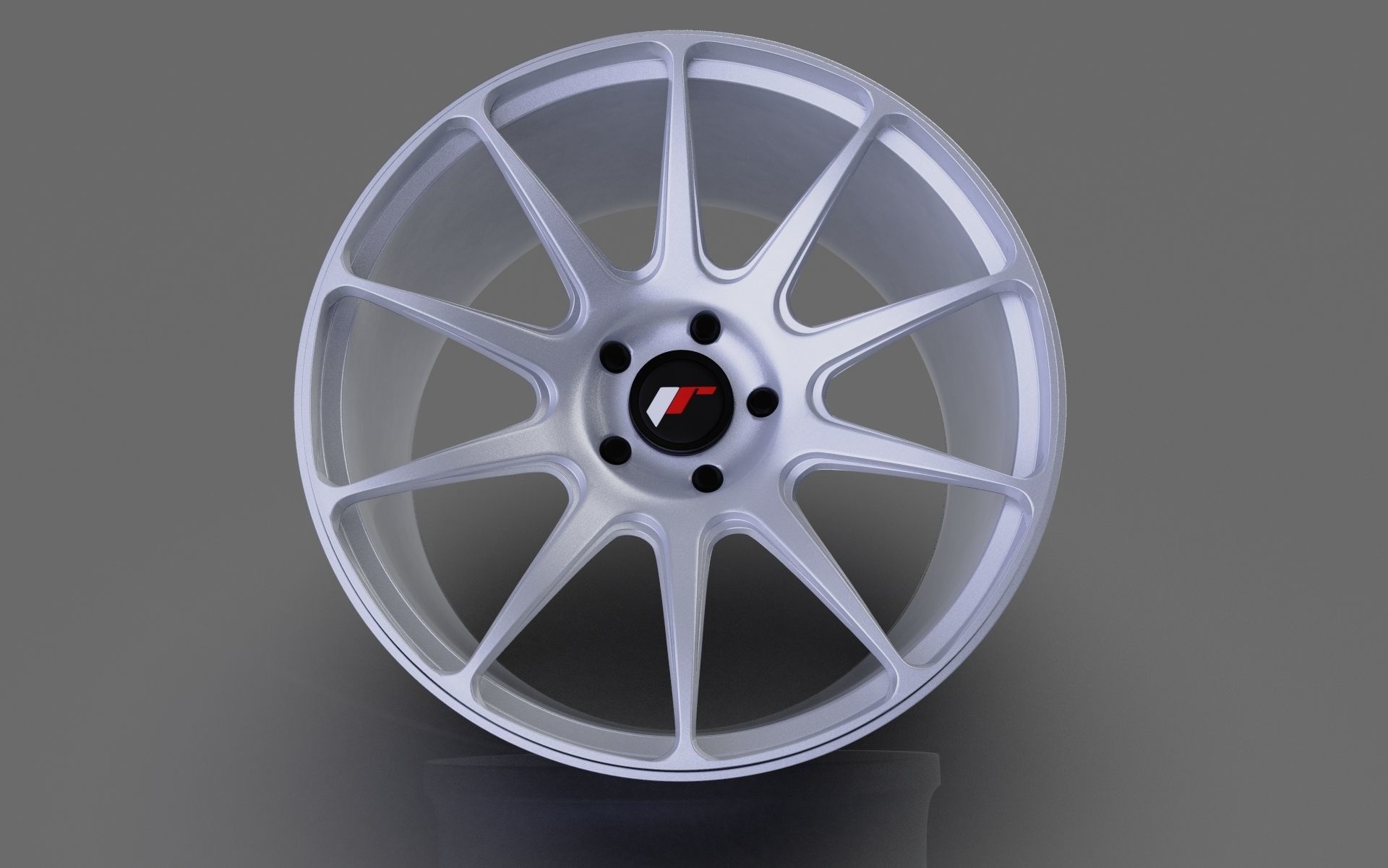 Japan Racing JR11 wheel silver 3D model 3D print model_4