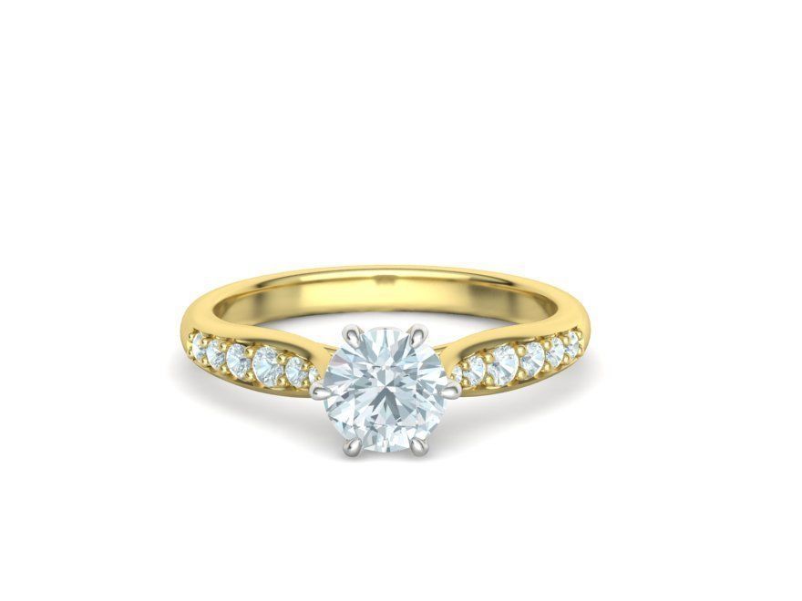 1ct Engagement Ring Own design Solitaire Ring 3dmodel 3D print model_22