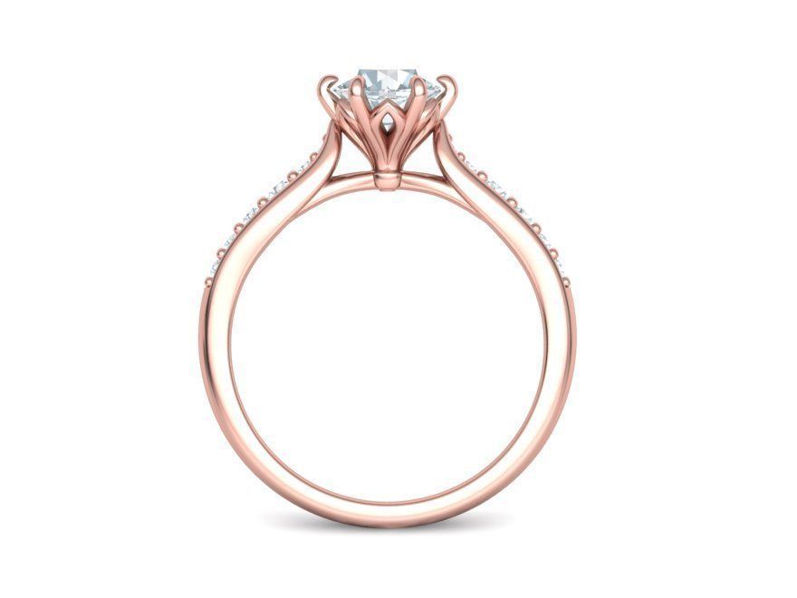 1ct Engagement Ring Own design Solitaire Ring 3dmodel 3D print model_28