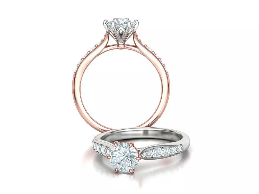 1ct Engagement Ring Own design Solitaire Ring 3dmodel 3D print model_0
