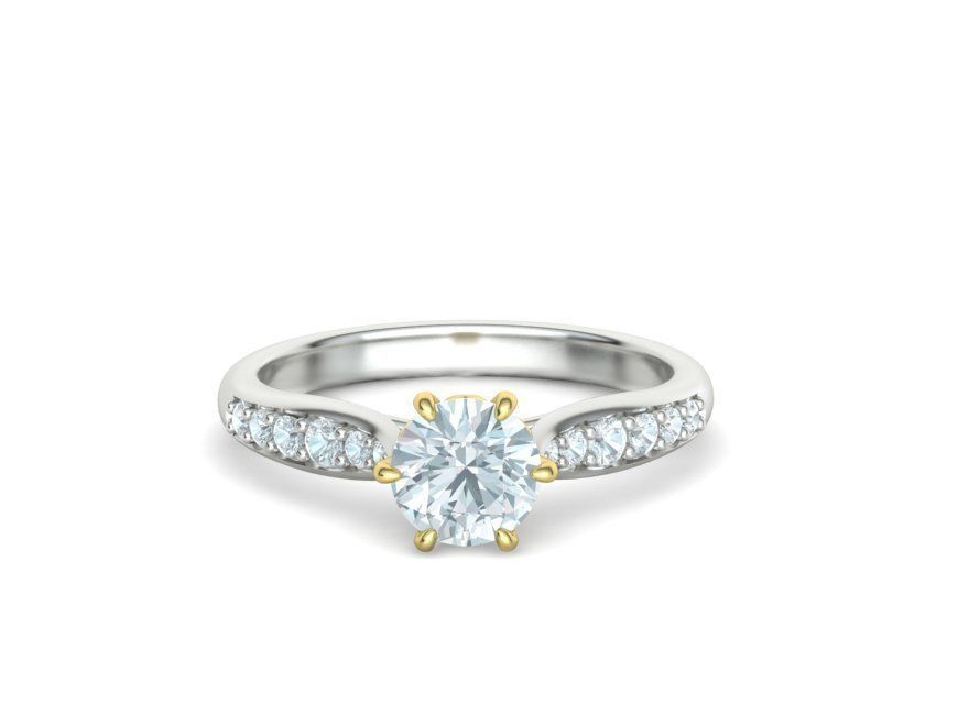 1ct Engagement Ring Own design Solitaire Ring 3dmodel 3D print model_20