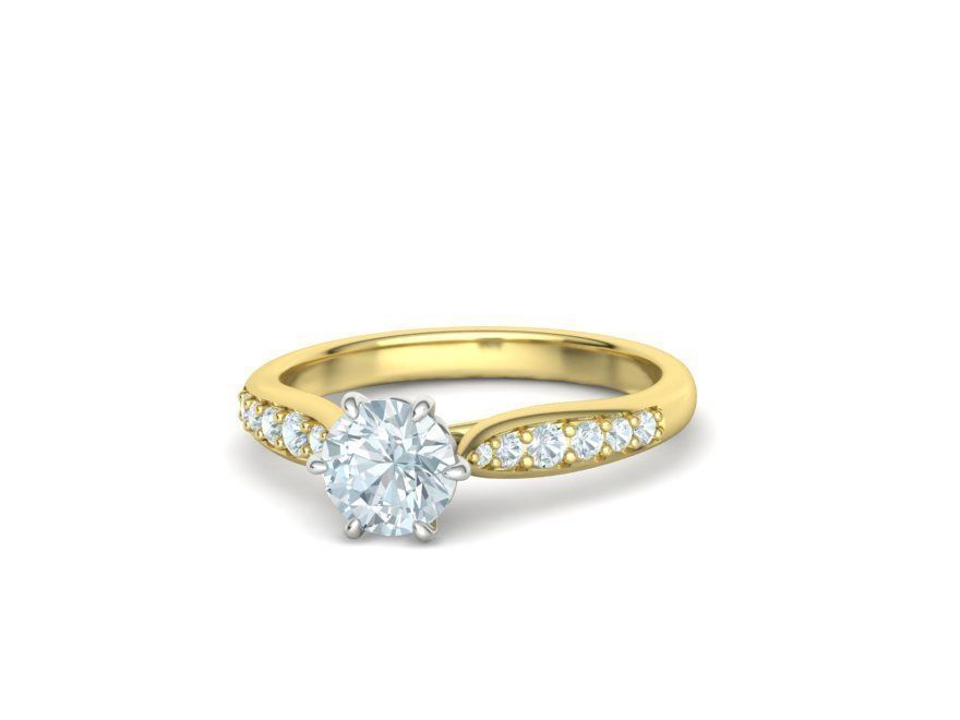 1ct Engagement Ring Own design Solitaire Ring 3dmodel 3D print model_15