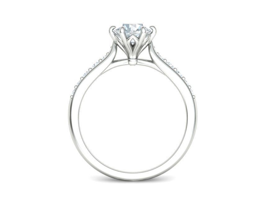 1ct Engagement Ring Own design Solitaire Ring 3dmodel 3D print model_29