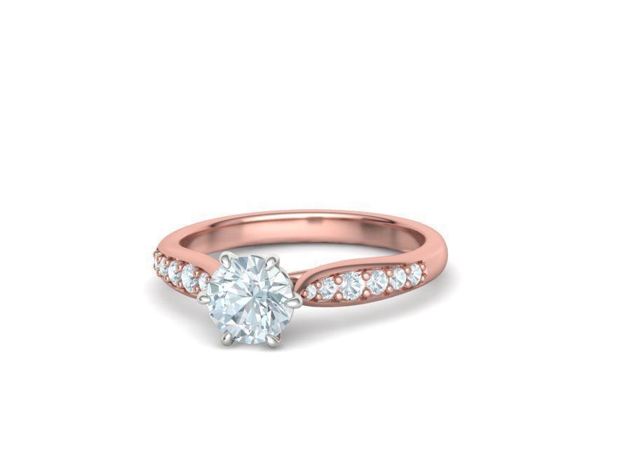 1ct Engagement Ring Own design Solitaire Ring 3dmodel 3D print model_10