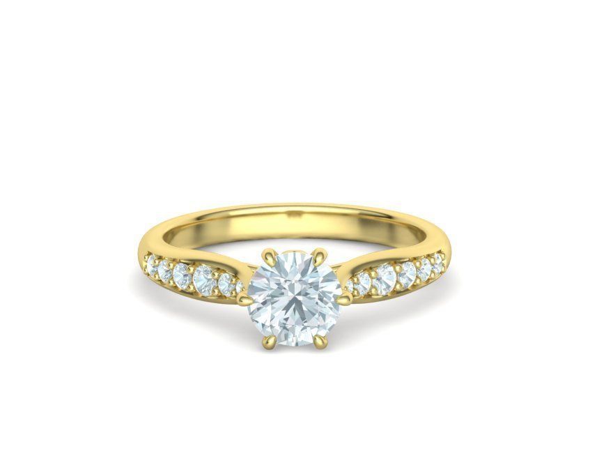 1ct Engagement Ring Own design Solitaire Ring 3dmodel 3D print model_21
