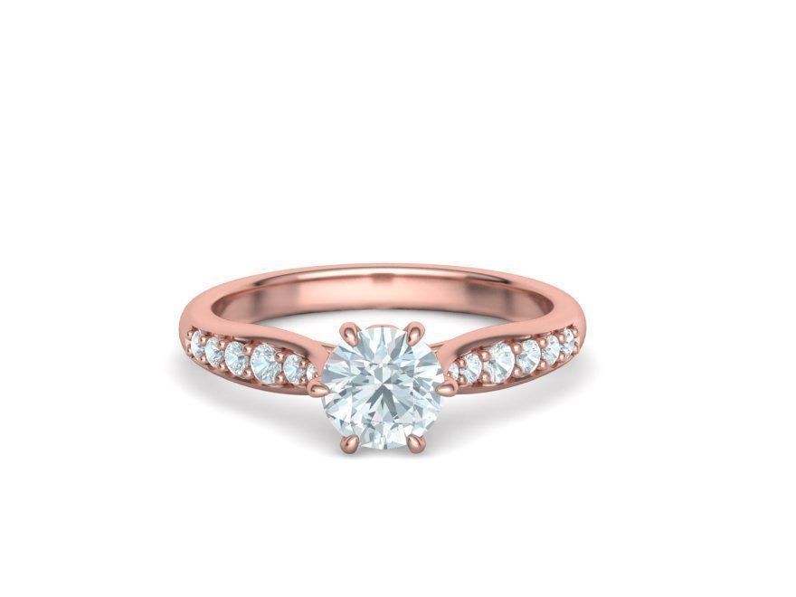 1ct Engagement Ring Own design Solitaire Ring 3dmodel 3D print model_16