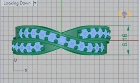 Twisted Ring  278 3D print model_1