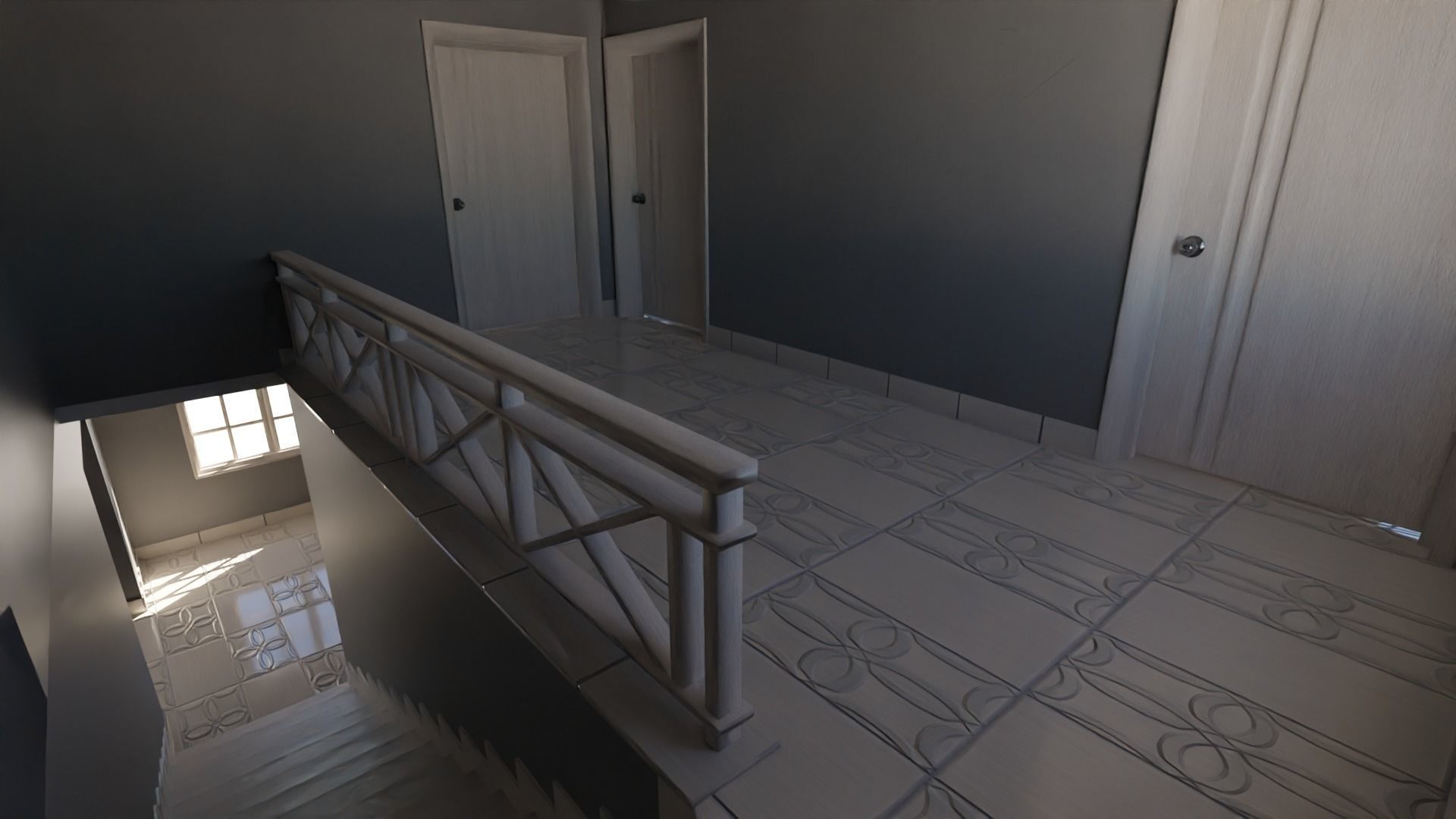 Enterable house Low-poly 3D model_10