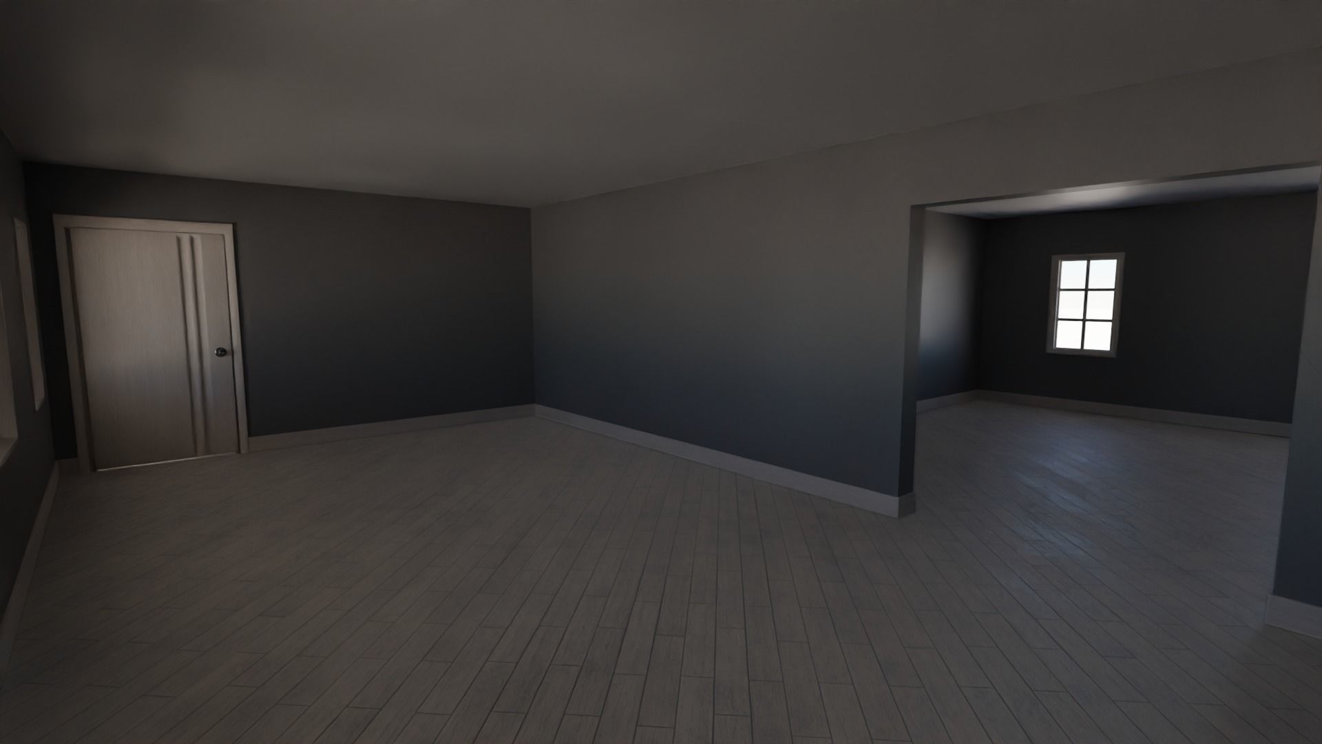 Enterable house Low-poly 3D model_7