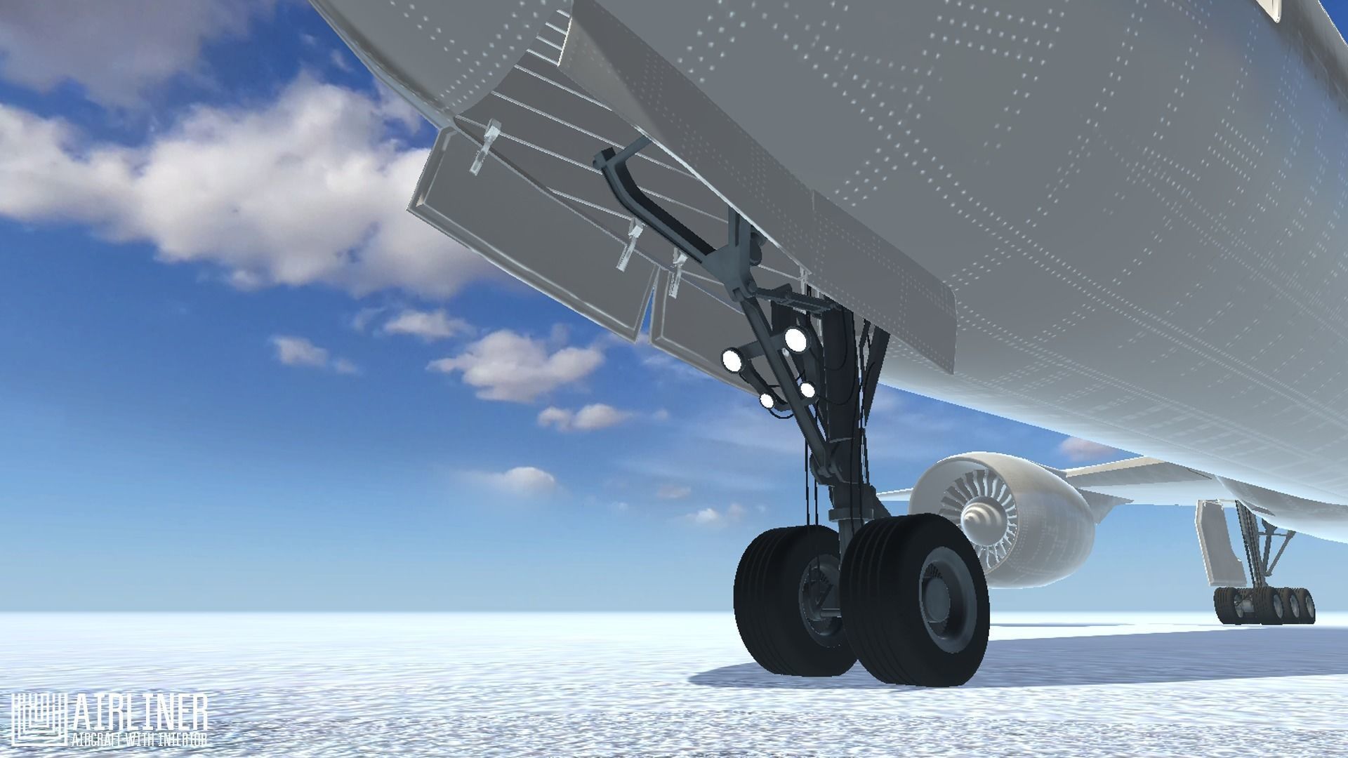 Airliner - aircraft with interior Low-poly 3D model_14