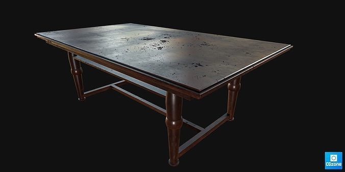 old Table Low-poly 3D model