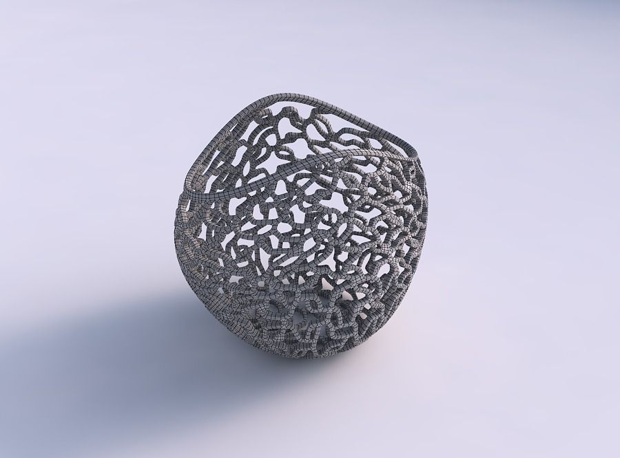 Bowl compressed 3 with entangled lattice 3D print model_5