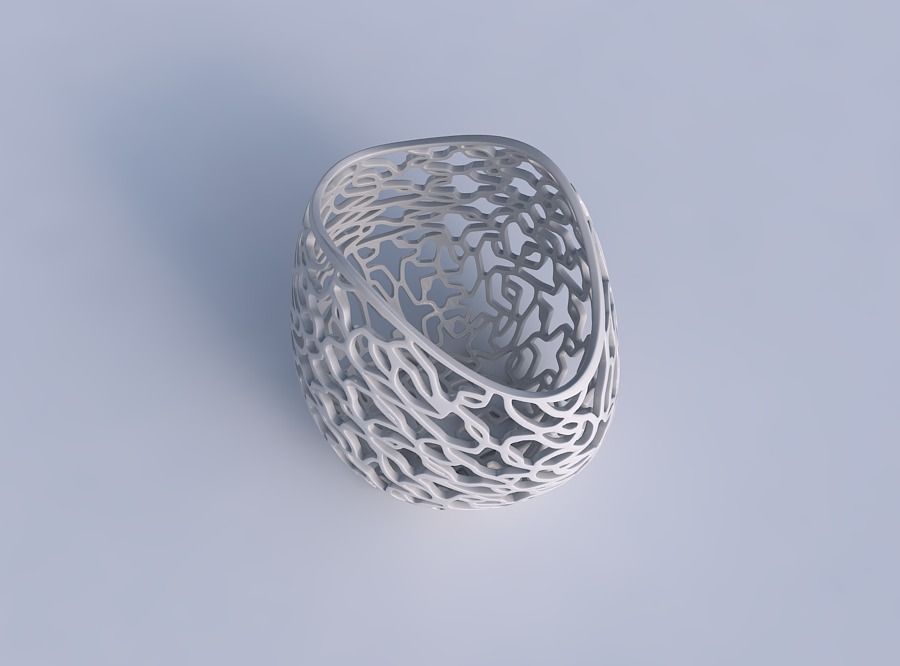Bowl compressed 3 with entangled lattice 3D print model_1