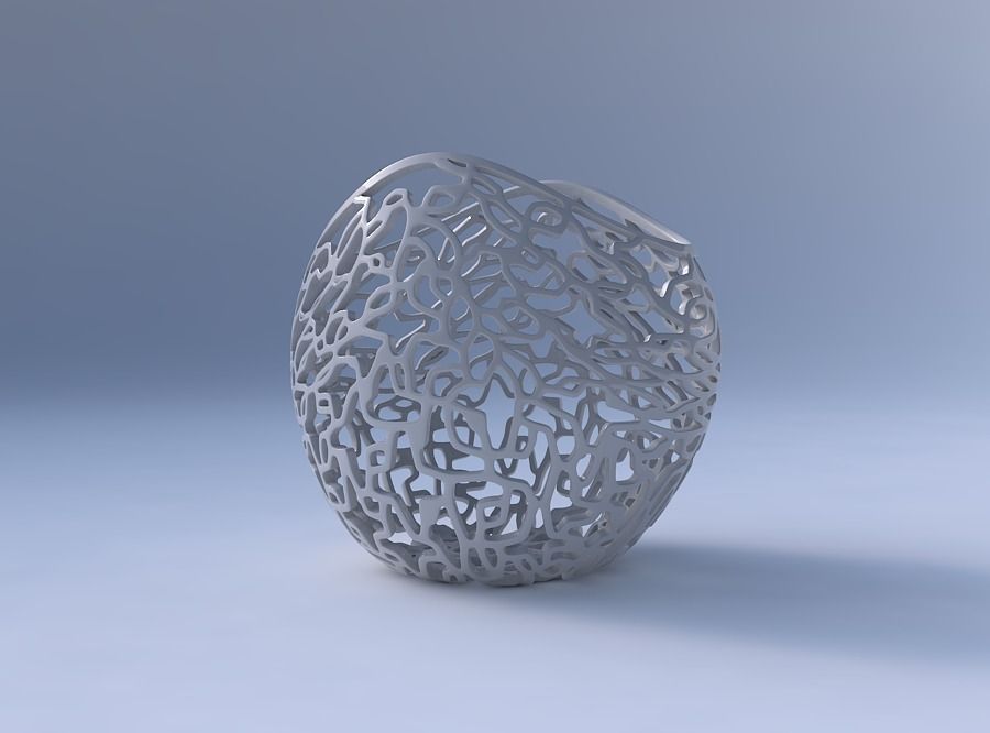 Bowl compressed 3 with entangled lattice 3D print model_4