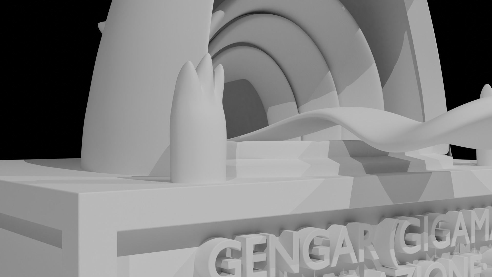 GENGAR GIGAMAX pokemon for animation or print 3D model_13