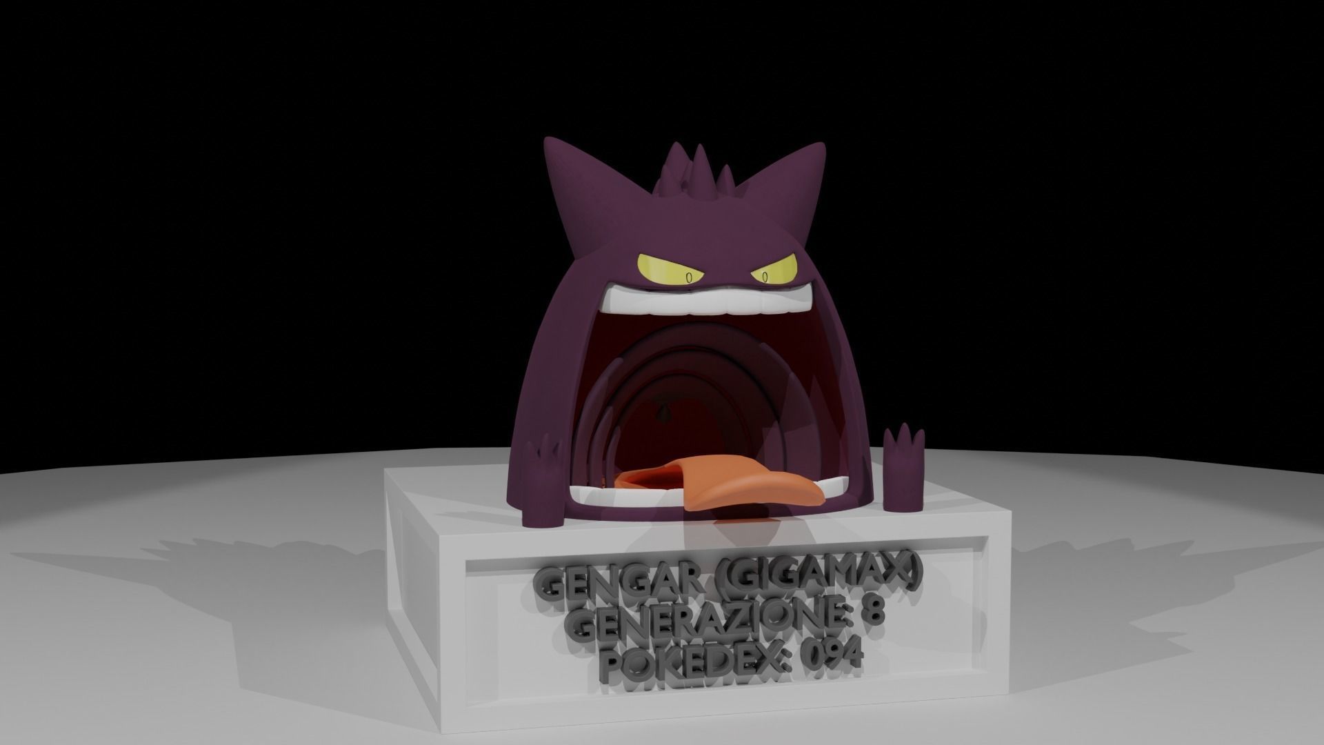 GENGAR GIGAMAX pokemon for animation or print 3D model_19