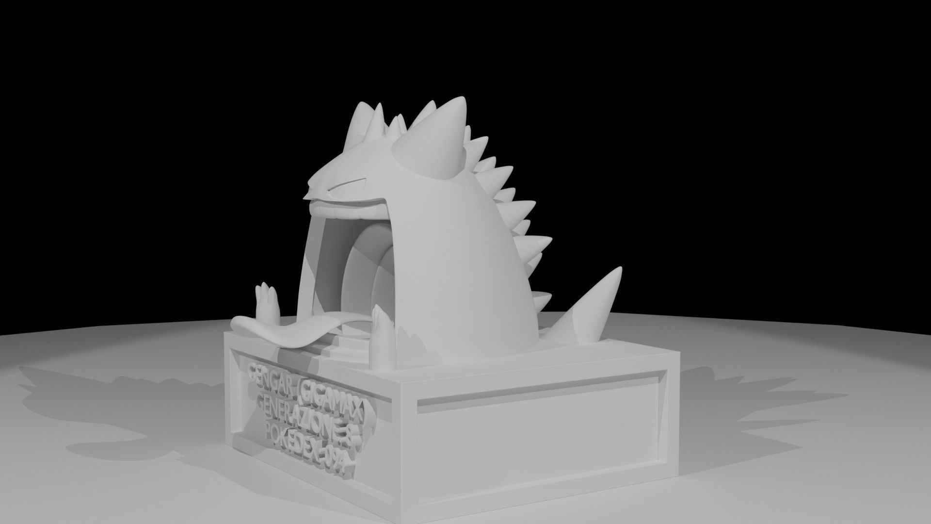 GENGAR GIGAMAX pokemon for animation or print 3D model_7