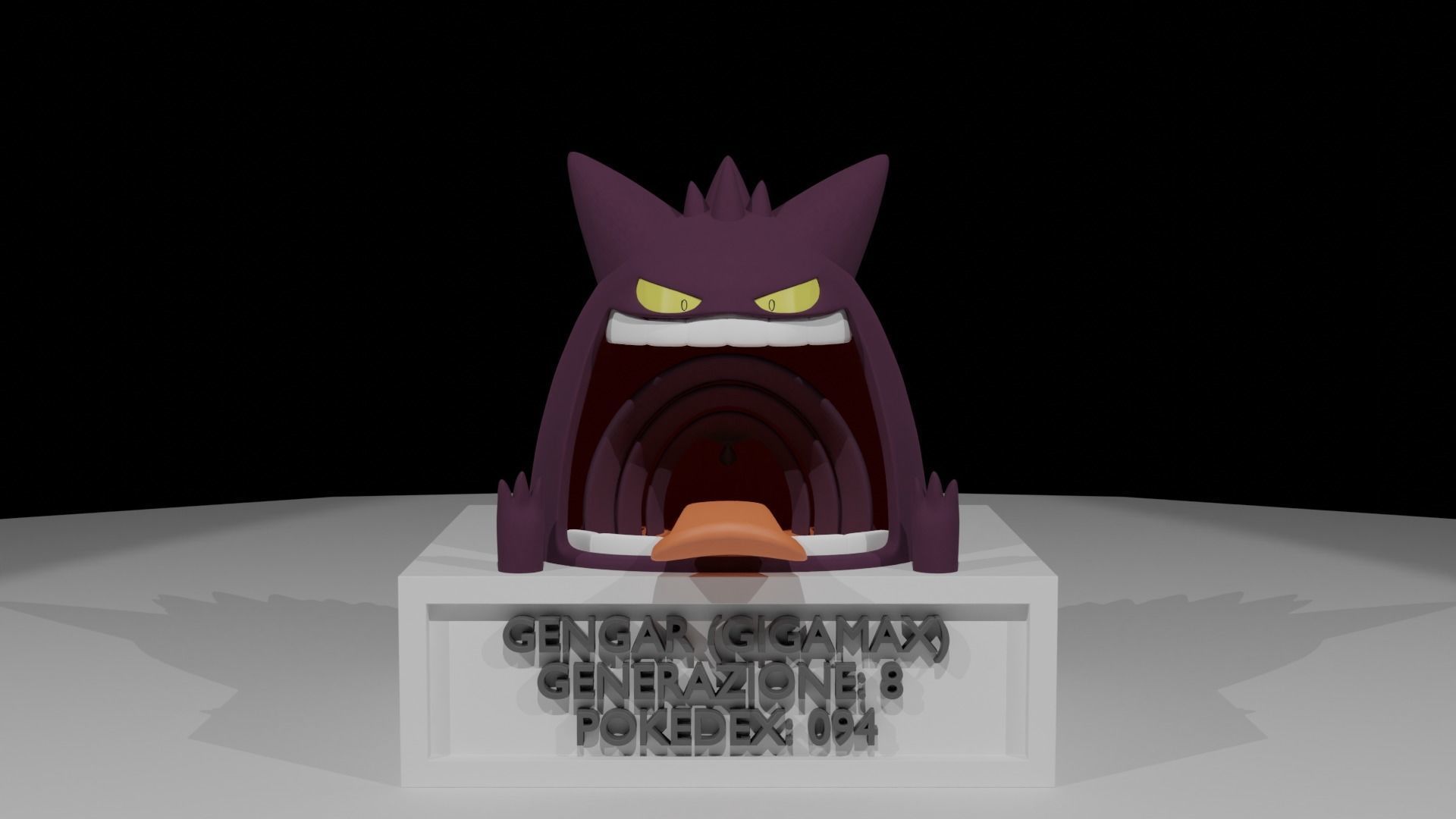 GENGAR GIGAMAX pokemon for animation or print 3D model_18