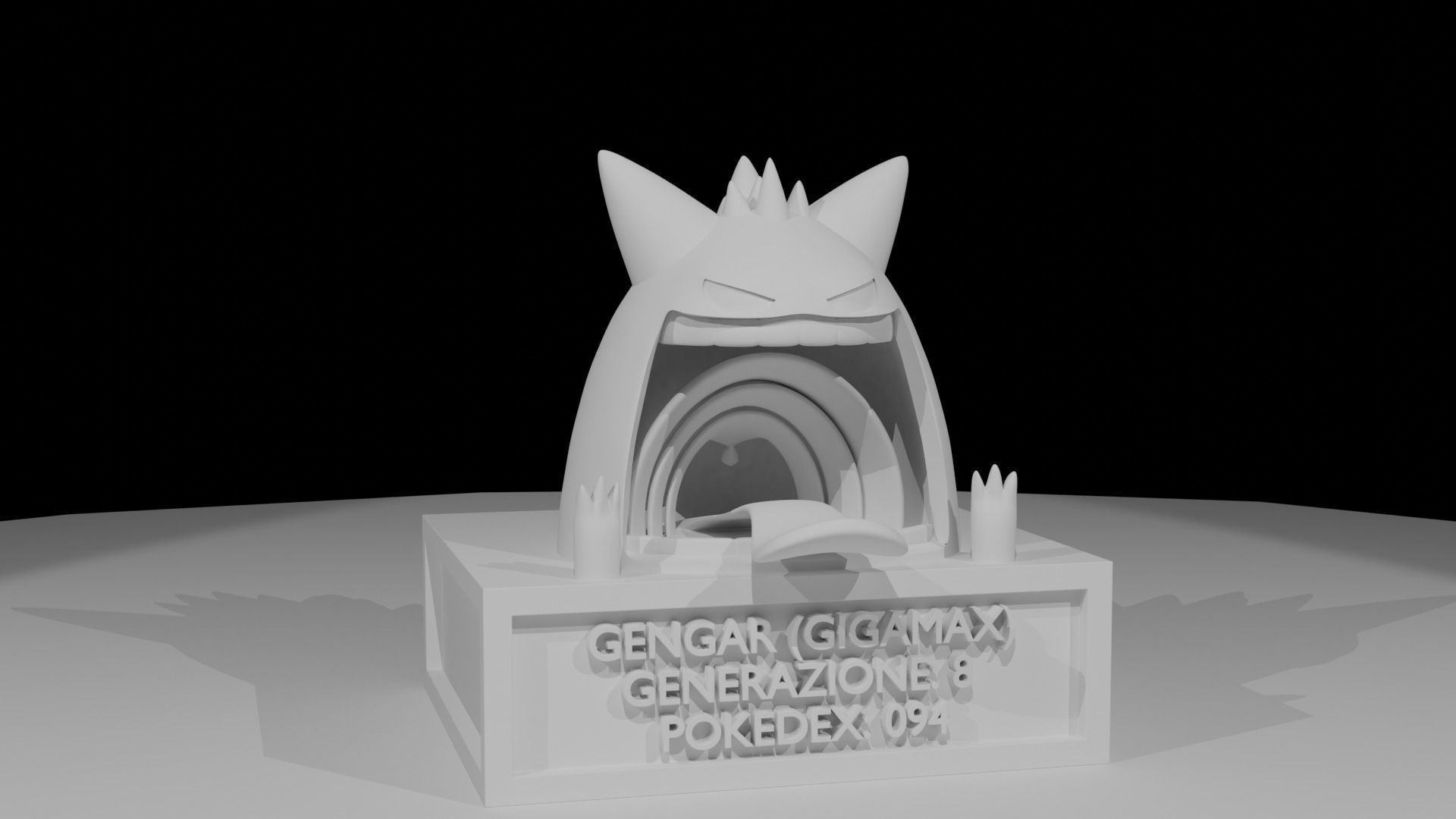 GENGAR GIGAMAX pokemon for animation or print 3D model_2