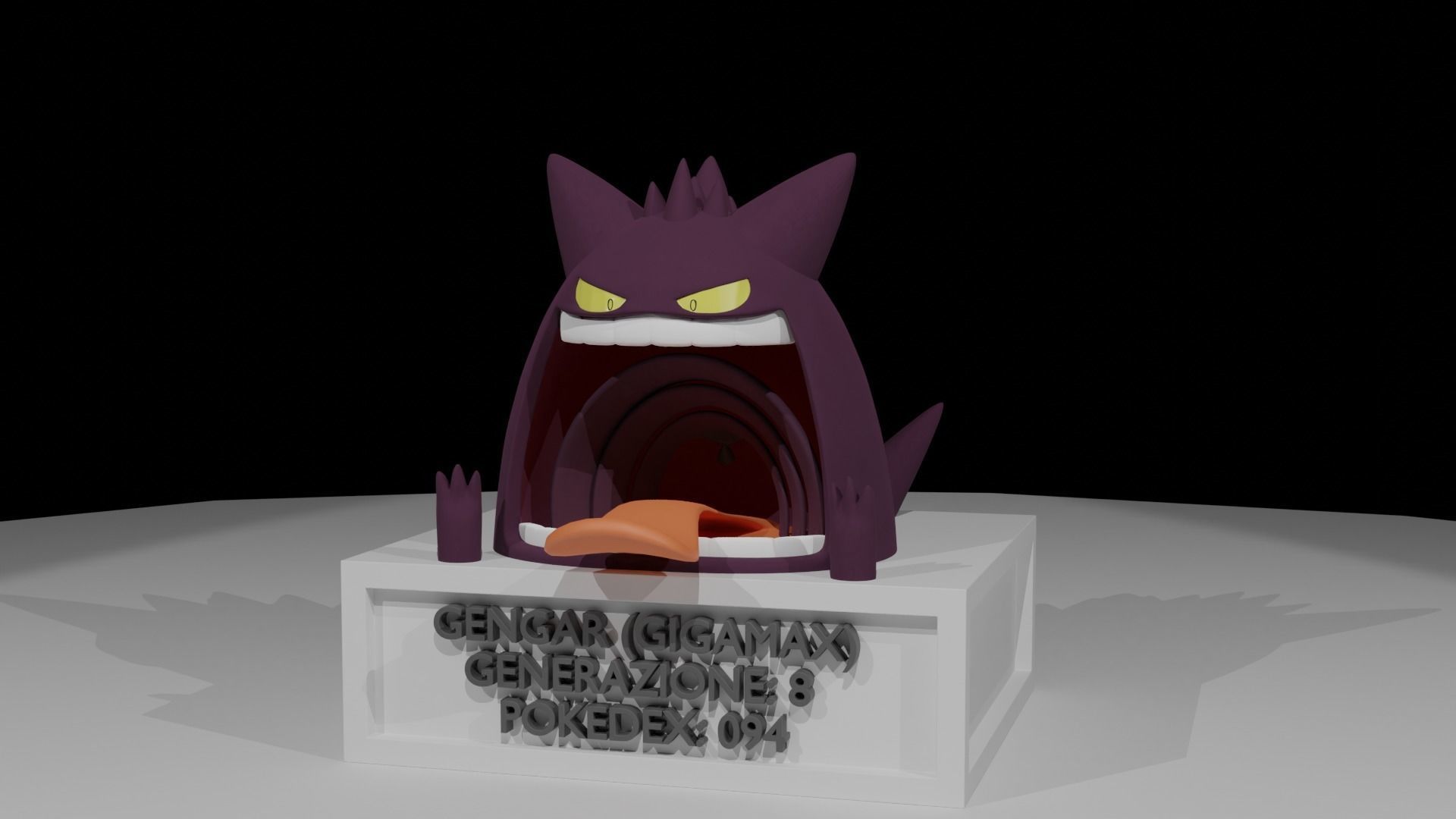 GENGAR GIGAMAX pokemon for animation or print 3D model_25