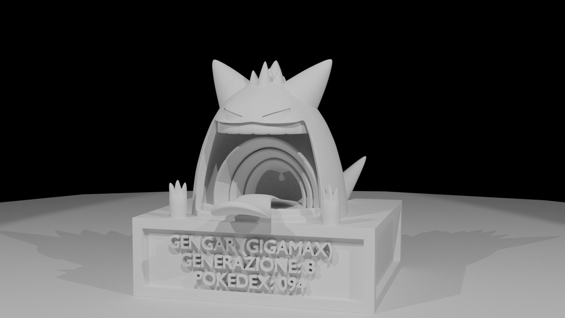 GENGAR GIGAMAX pokemon for animation or print 3D model_8