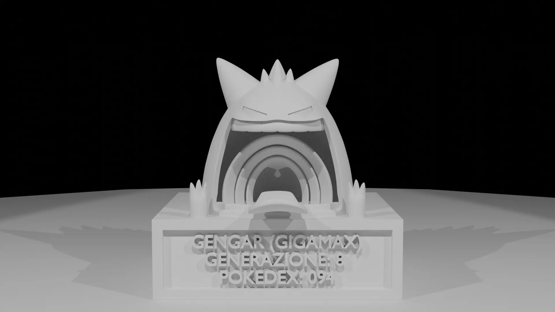 GENGAR GIGAMAX pokemon for animation or print 3D model_0