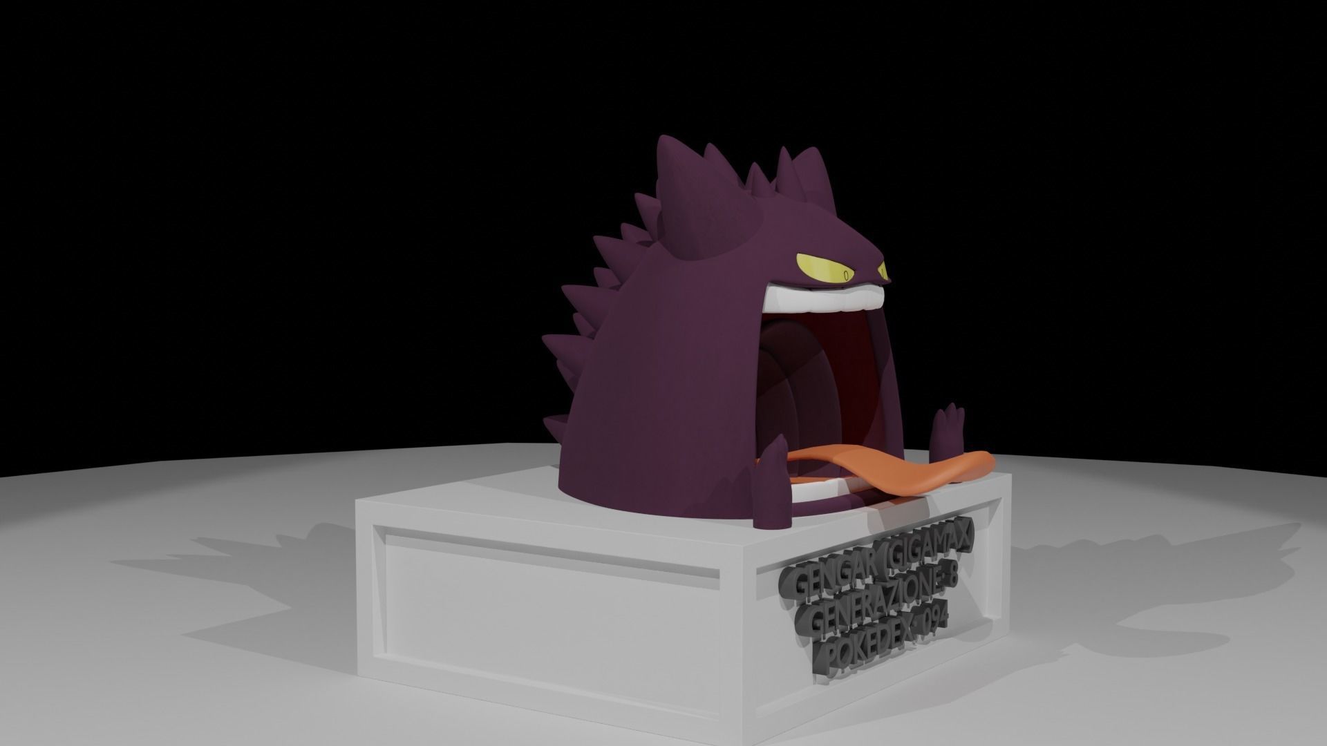 GENGAR GIGAMAX pokemon for animation or print 3D model_20