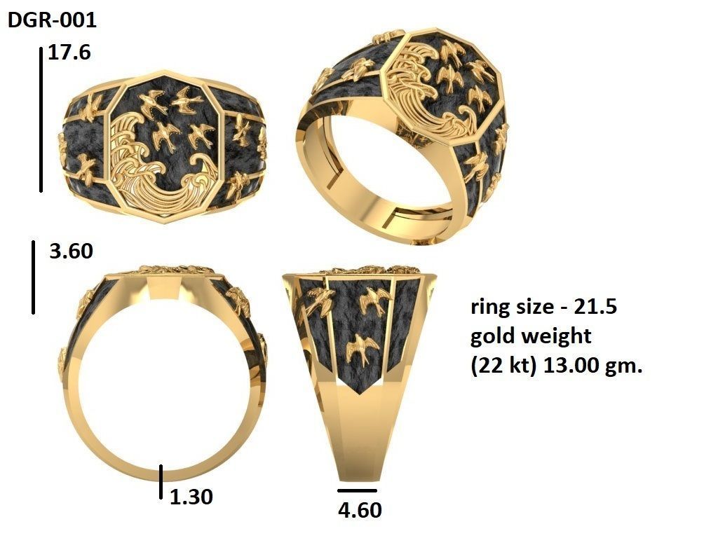 men ring 3D print model 3D print model_4