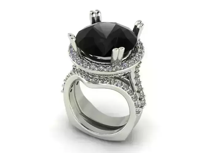 Black Diamond Two Part Ring 279