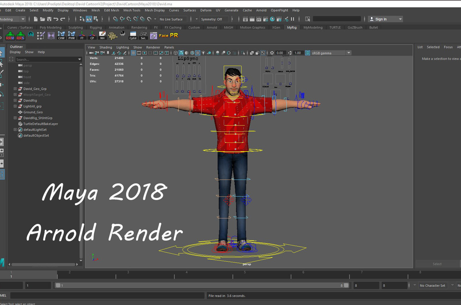 Boy and Girl Cartoon Rig Low-poly 3D model_31