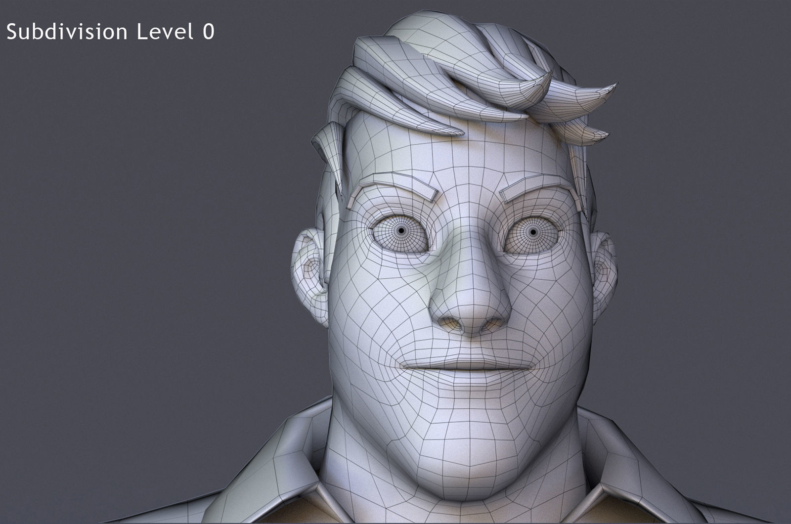 Boy and Girl Cartoon Rig Low-poly 3D model_22