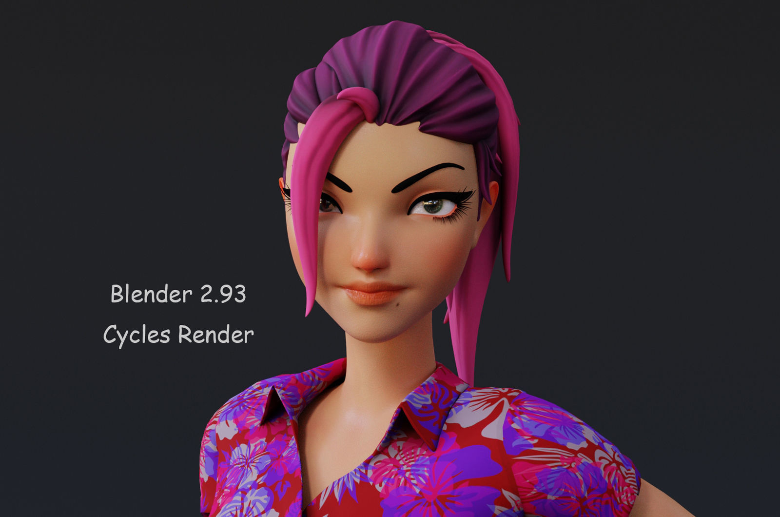 Boy and Girl Cartoon Rig Low-poly 3D model_11