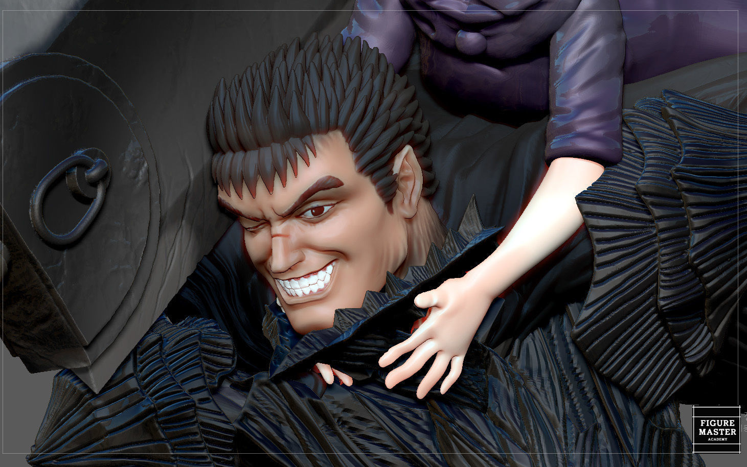 BERSERK GUTS SCIERKE FANTASY ANIME SWORD CHARACTER 3D print model_31