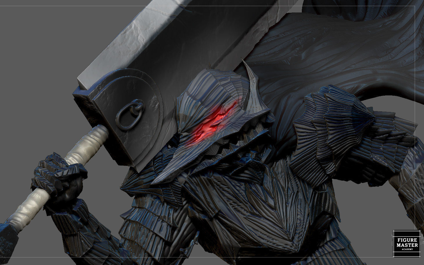 BERSERK GUTS SCIERKE FANTASY ANIME SWORD CHARACTER 3D print model_34