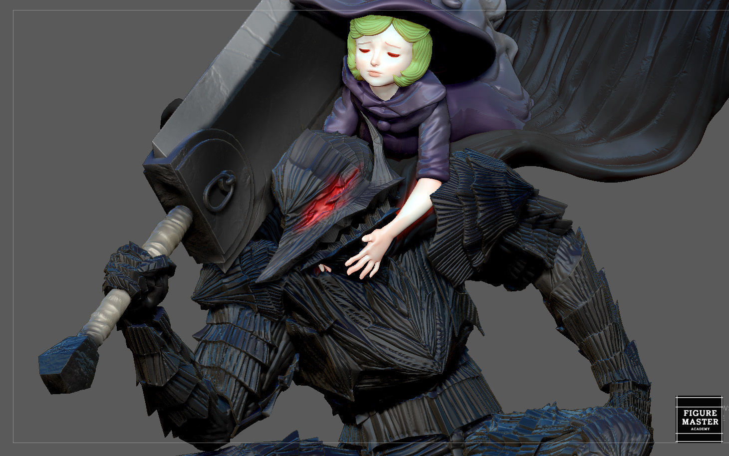 BERSERK GUTS SCIERKE FANTASY ANIME SWORD CHARACTER 3D print model_24