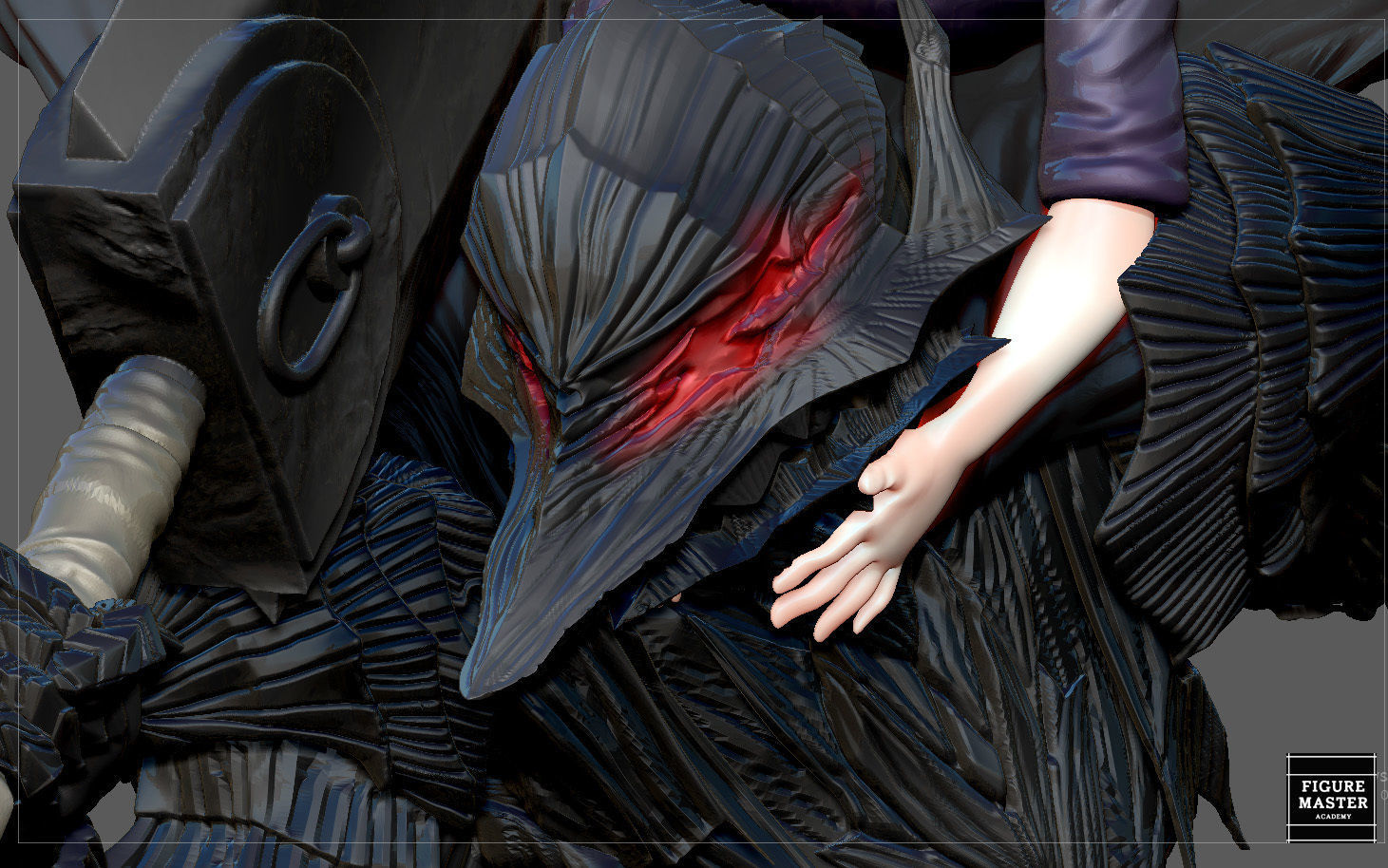 BERSERK GUTS SCIERKE FANTASY ANIME SWORD CHARACTER 3D print model_29