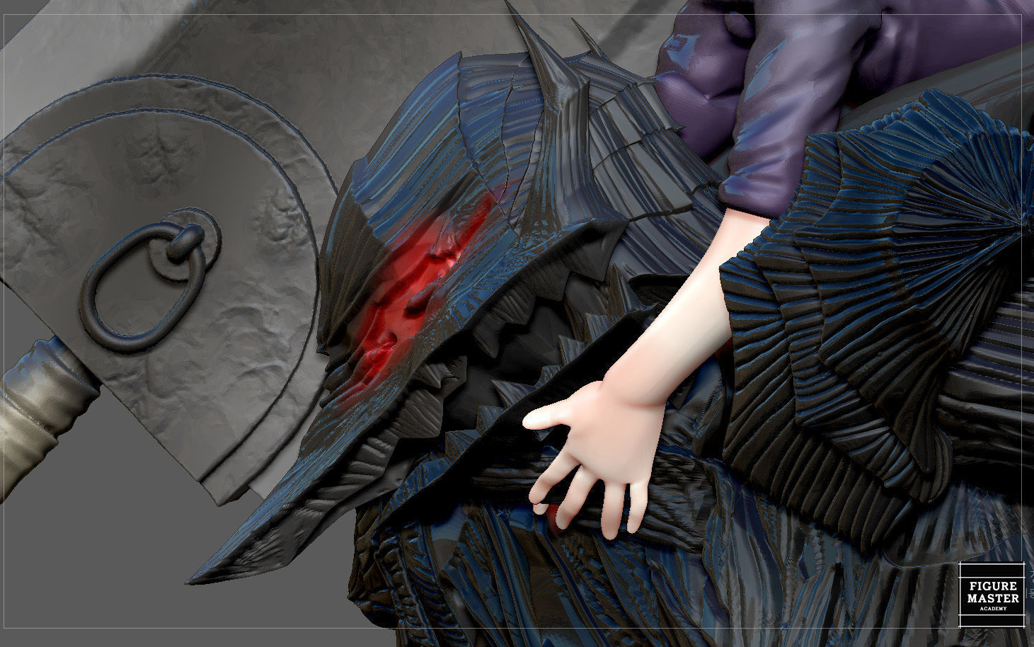 BERSERK GUTS SCIERKE FANTASY ANIME SWORD CHARACTER 3D print model_28