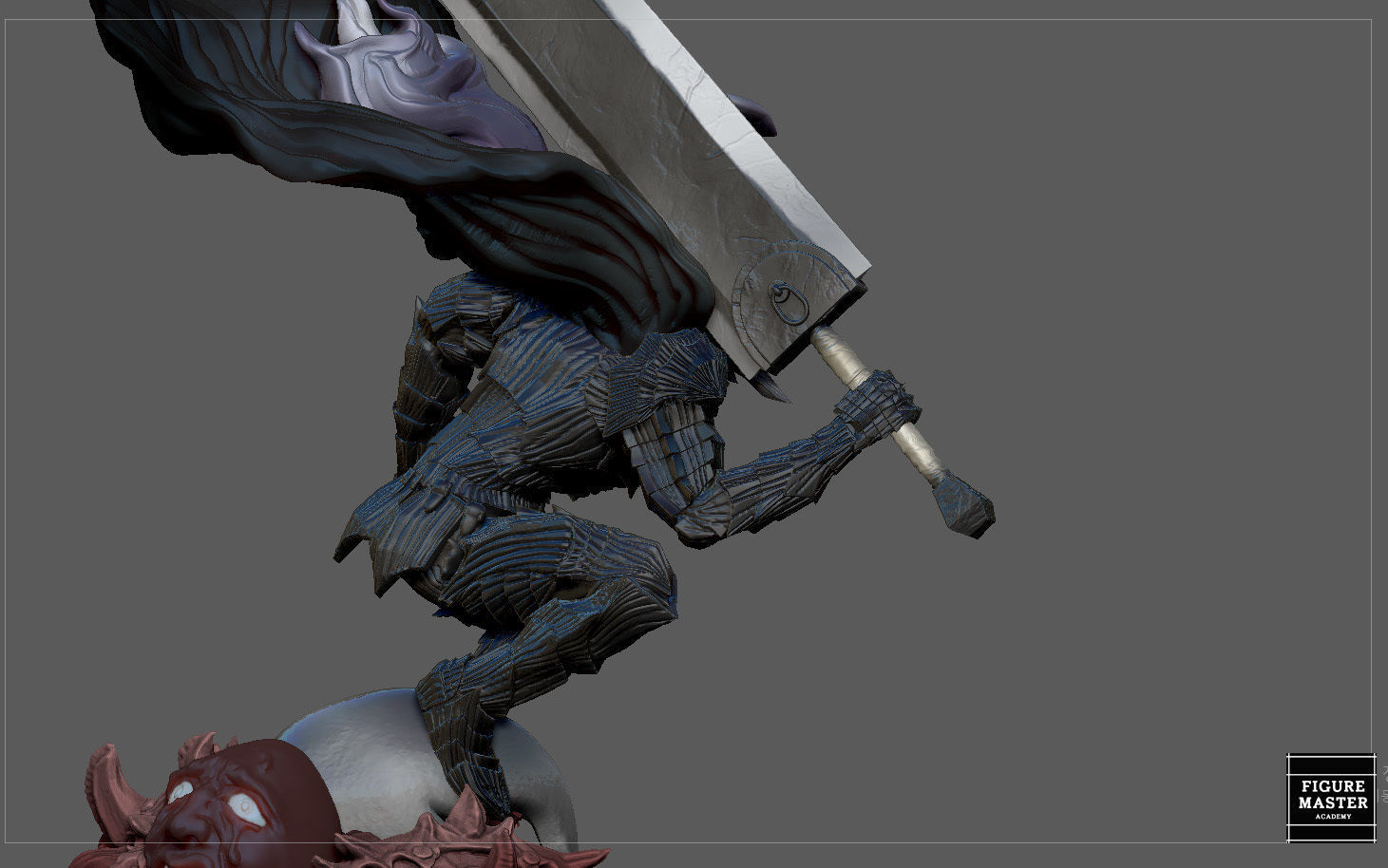 BERSERK GUTS SCIERKE FANTASY ANIME SWORD CHARACTER 3D print model_18