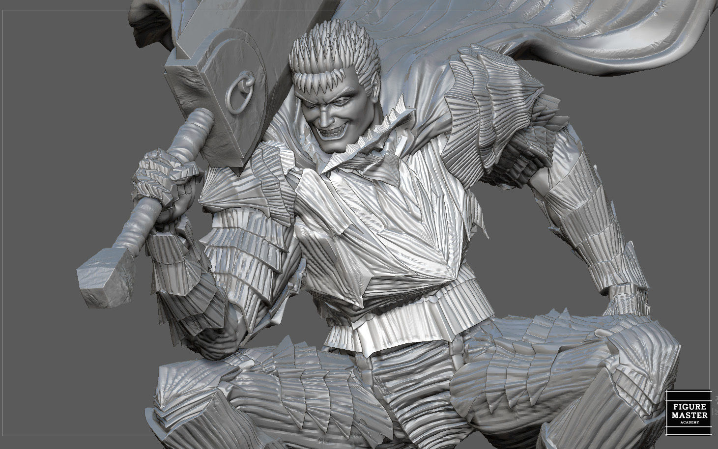 BERSERK GUTS SCIERKE FANTASY ANIME SWORD CHARACTER 3D print model_42