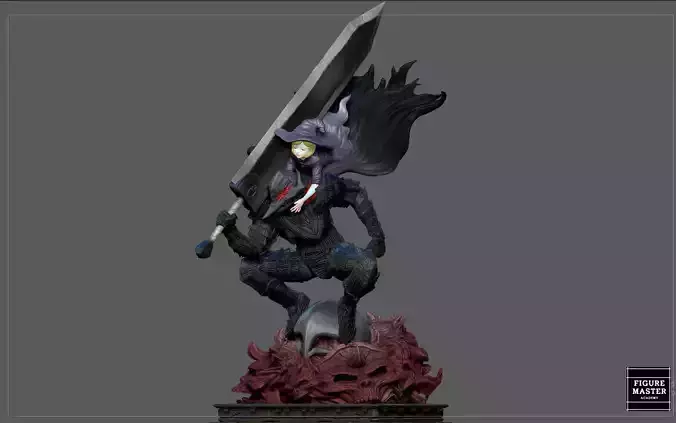 BERSERK GUTS SCIERKE FANTASY ANIME SWORD CHARACTER 