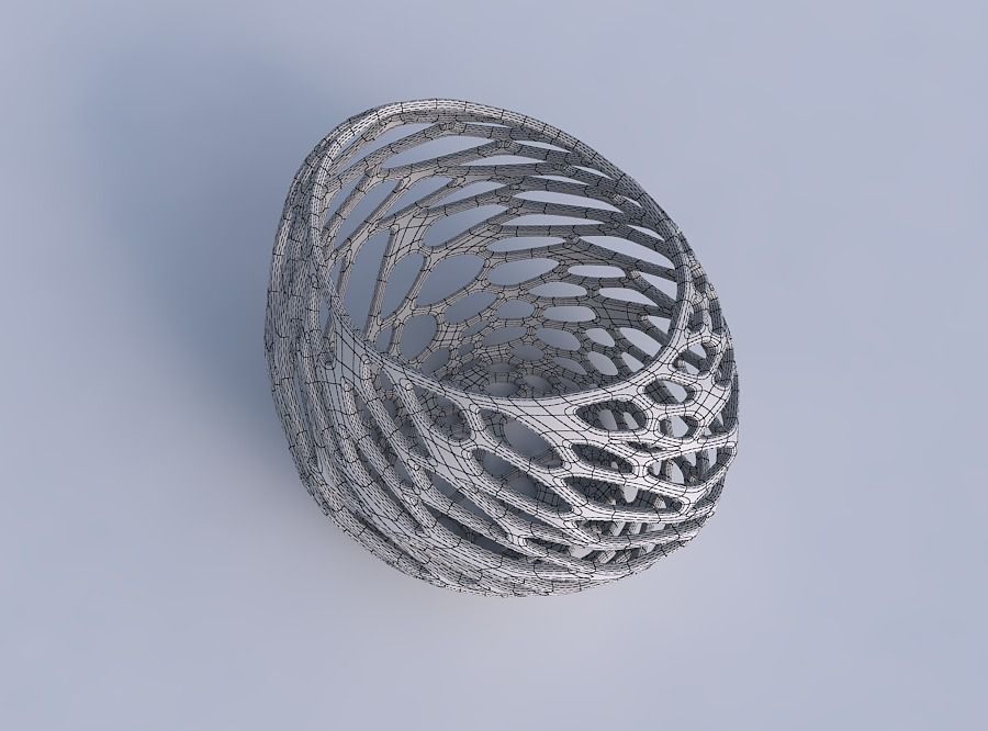 Bowl compressed 2 with twisted organic lattice 3D print model_6