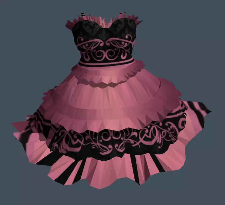 Vestido de encajes Free 3D model
