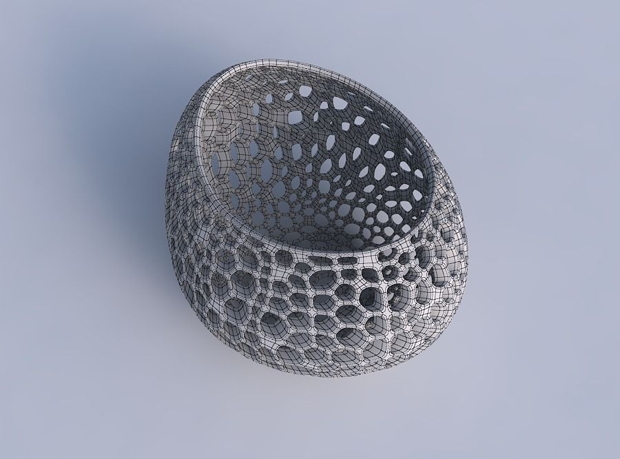 Bowl compressed 2 with organic lattice and twisted thickness 3D print model_6