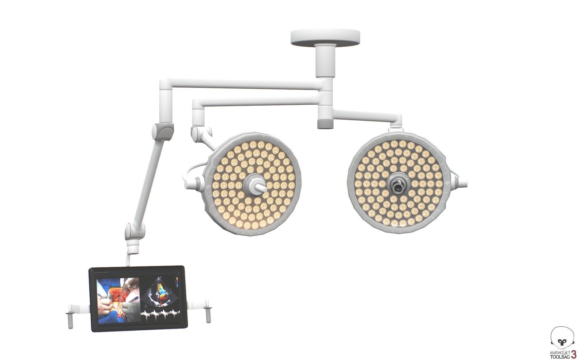 Surgical Light Low-poly 3D model_19