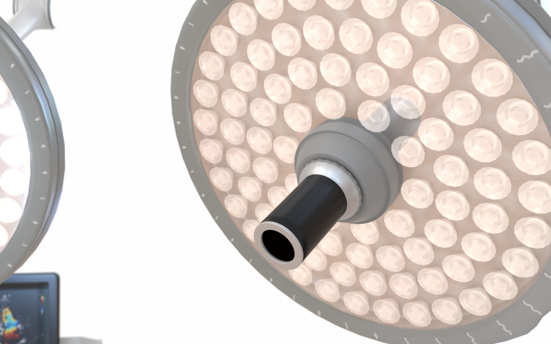 Surgical Light Low-poly 3D model_16