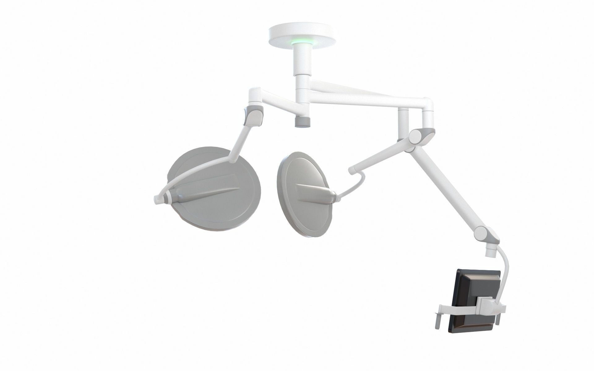 Surgical Light Low-poly 3D model_9