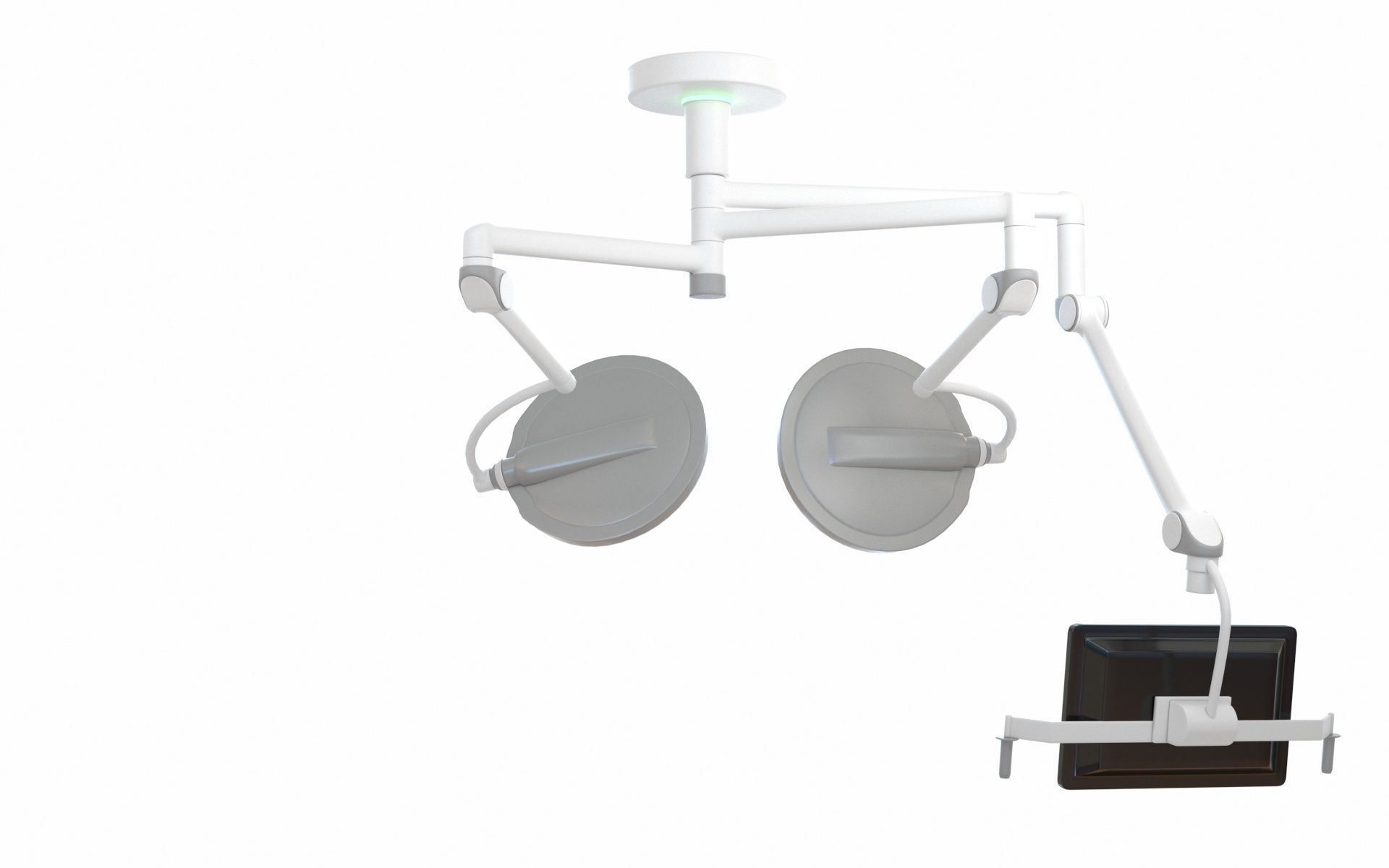 Surgical Light Low-poly 3D model_8