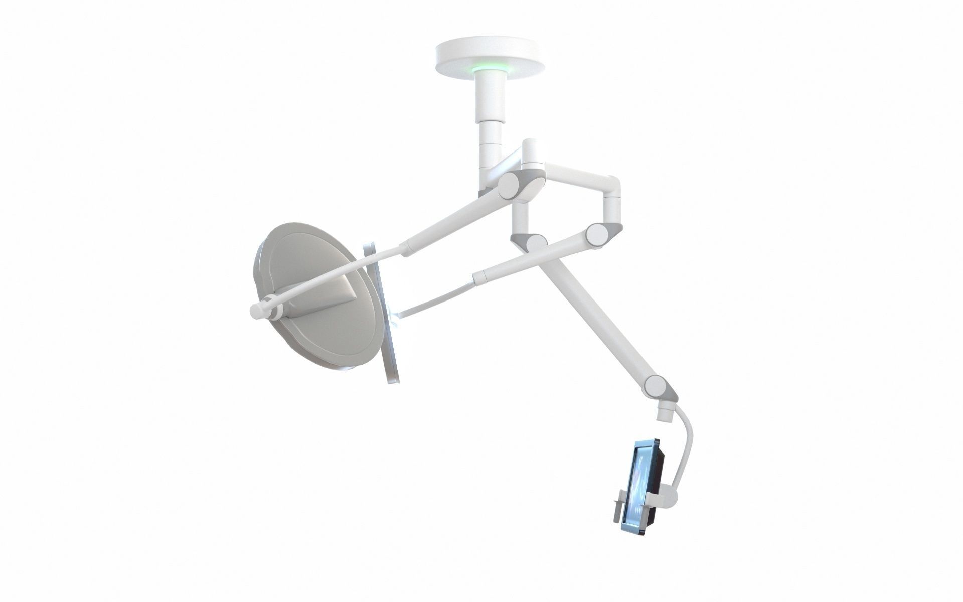 Surgical Light Low-poly 3D model_10